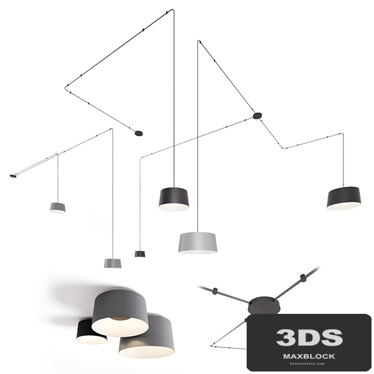 VIBIA TUBE modular pendant and ceiling system