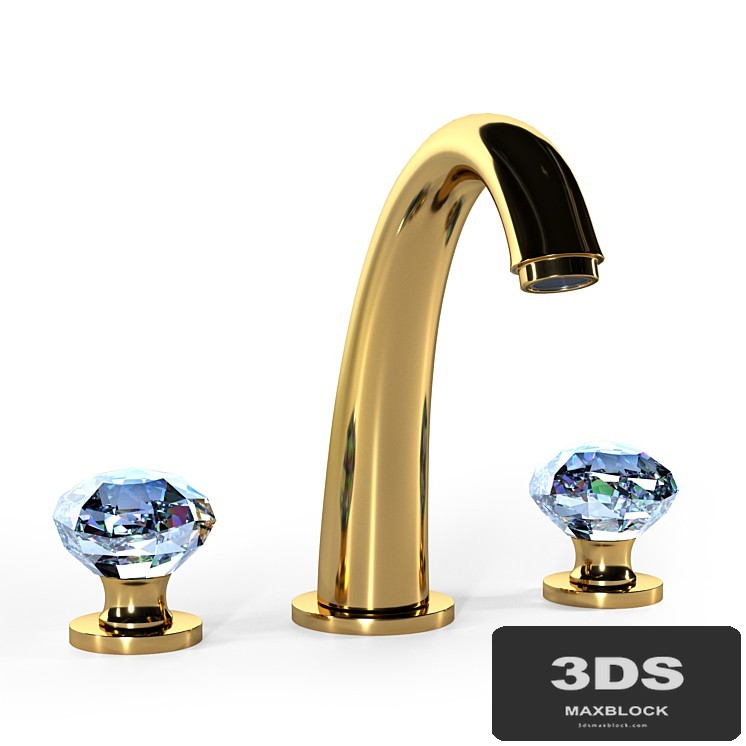 Maier Rock sink mixer with Swarovski crystals