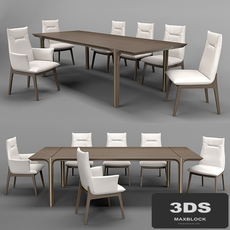 Natuzzi SOVRANA chair KENDO table