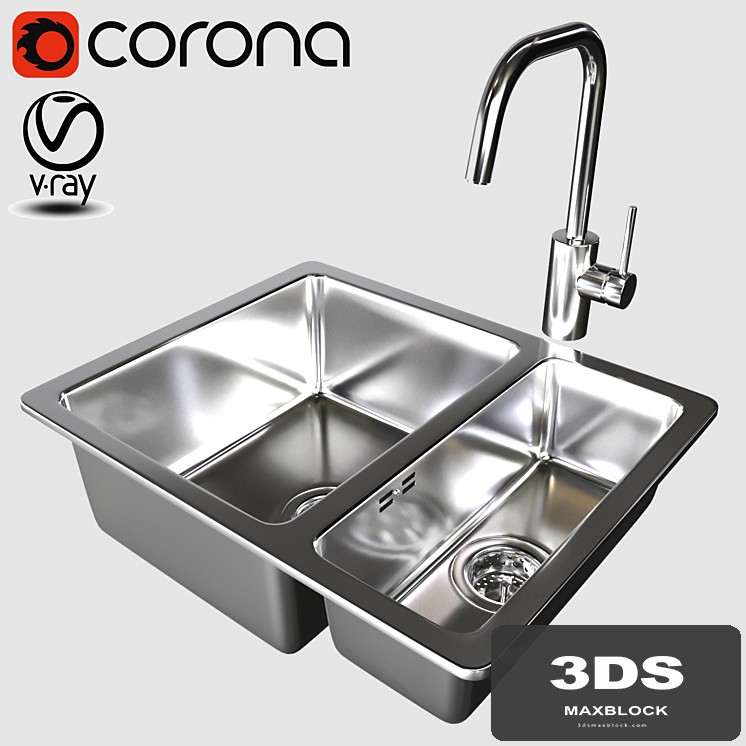 Mixer ELMAREN, sink HILLESHEN, IKEA