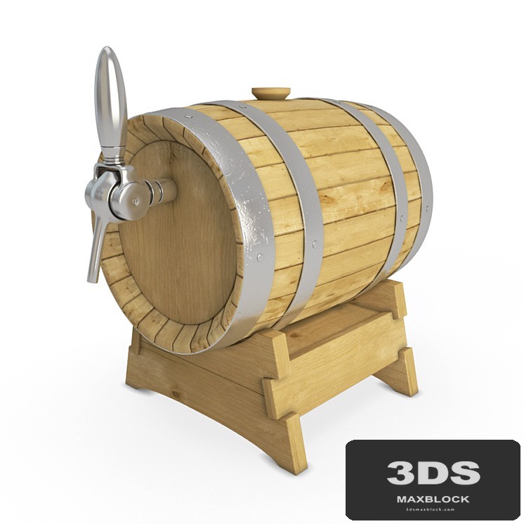 Wooden beer barrel
