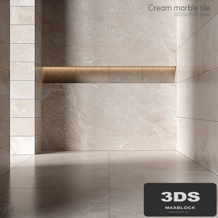 Cream marble tiles