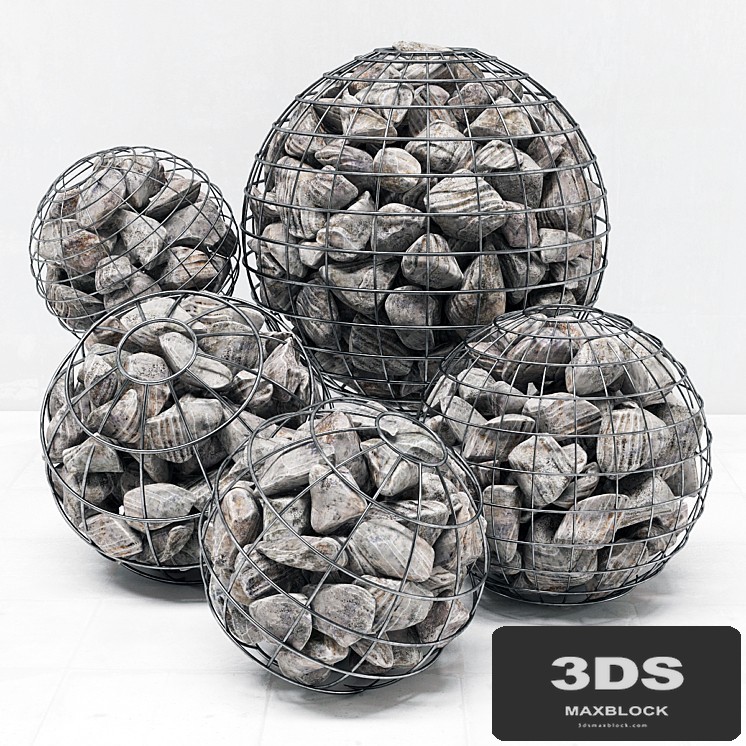 Gabion sphere rock stone / Gabion sphere from rocky stone