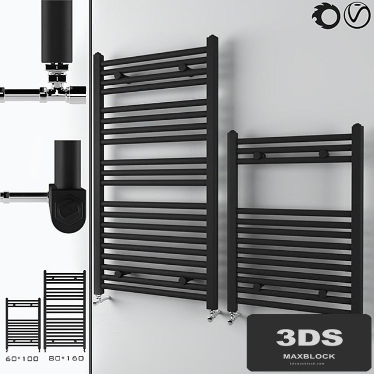 Black towel rail