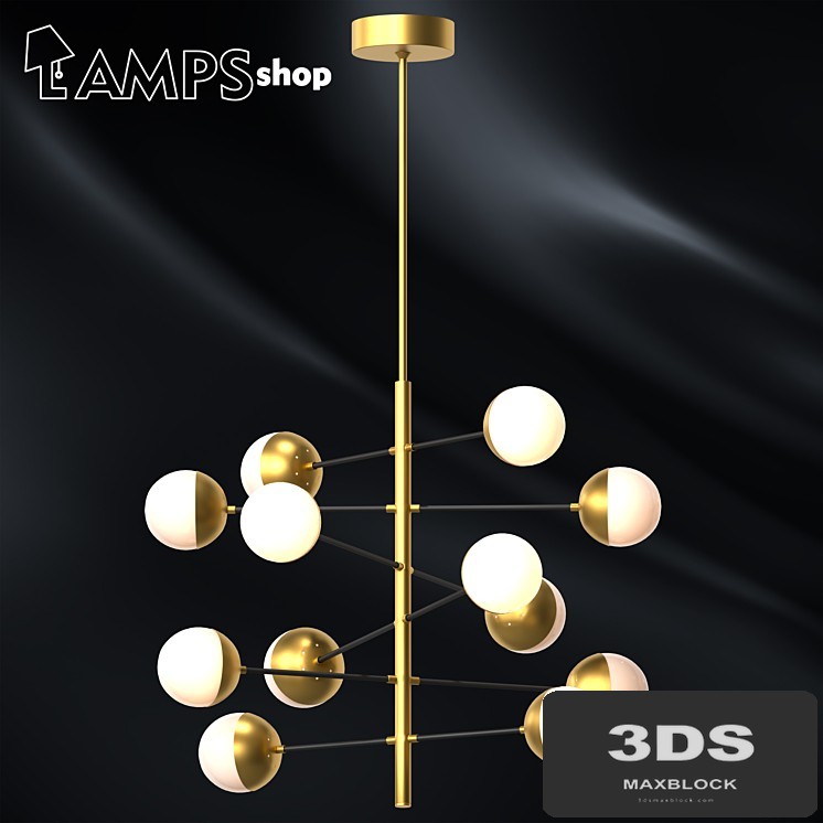Milky Gold Trees Chandelier
