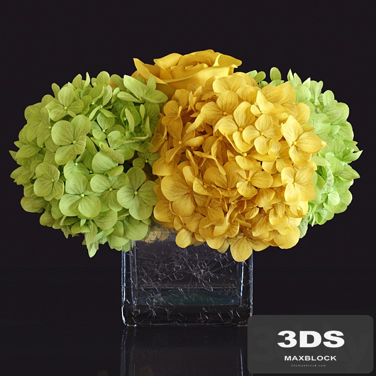 Floral Arrangement: Hydrangea and Rose