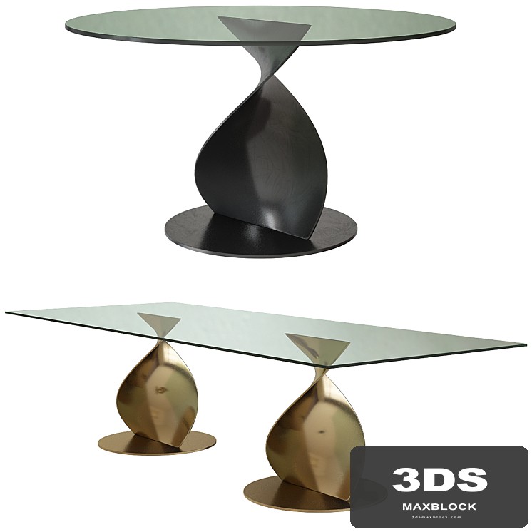 Porada Elika Glass Dining Table