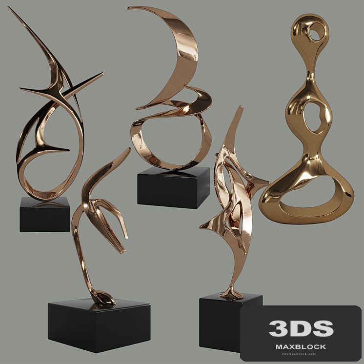 Sculptures decor set by Tom Bennett & Charles Westgarth