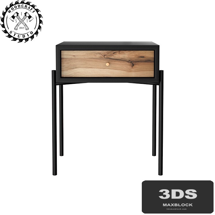 Frank nightstand - WoodCraftStudio