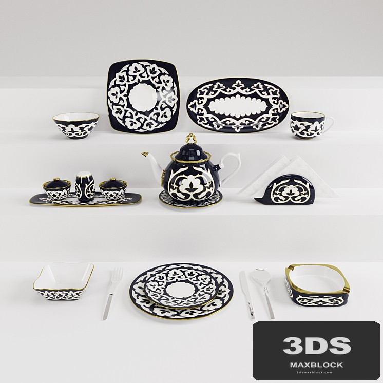 Uzbek National Tableware Buttermilk