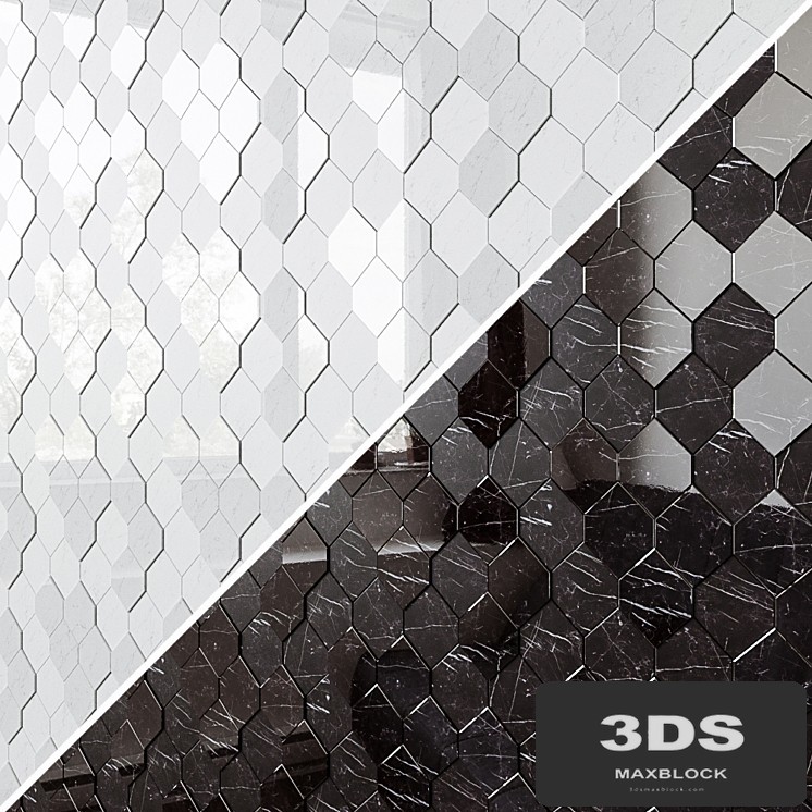 ATLAS CONCORDE MARVEL STONE Mosaico Esagono 3D