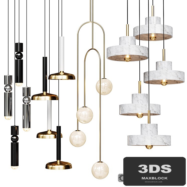 Four Pendant Lights amazing set vol6