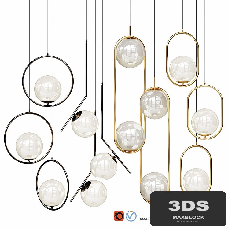 Lampatron HOOP pendant Lights amazing set vol. 9