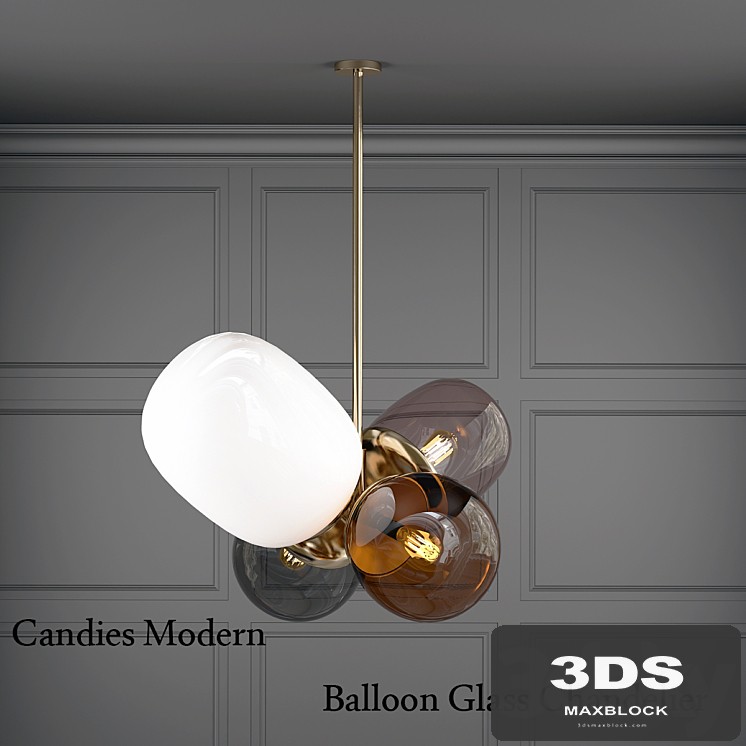 Candies Modern Balloon Glass Chandelier
