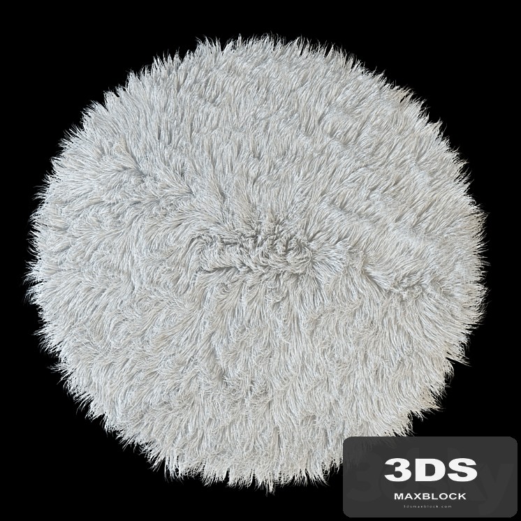 Carpet round Flokati