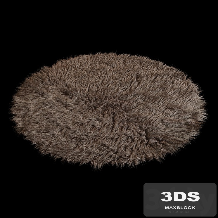 Carpet round Flokati
