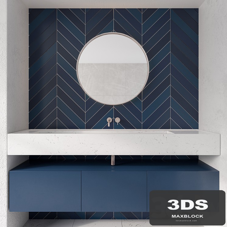 Bathroom Furniture Blue Tile