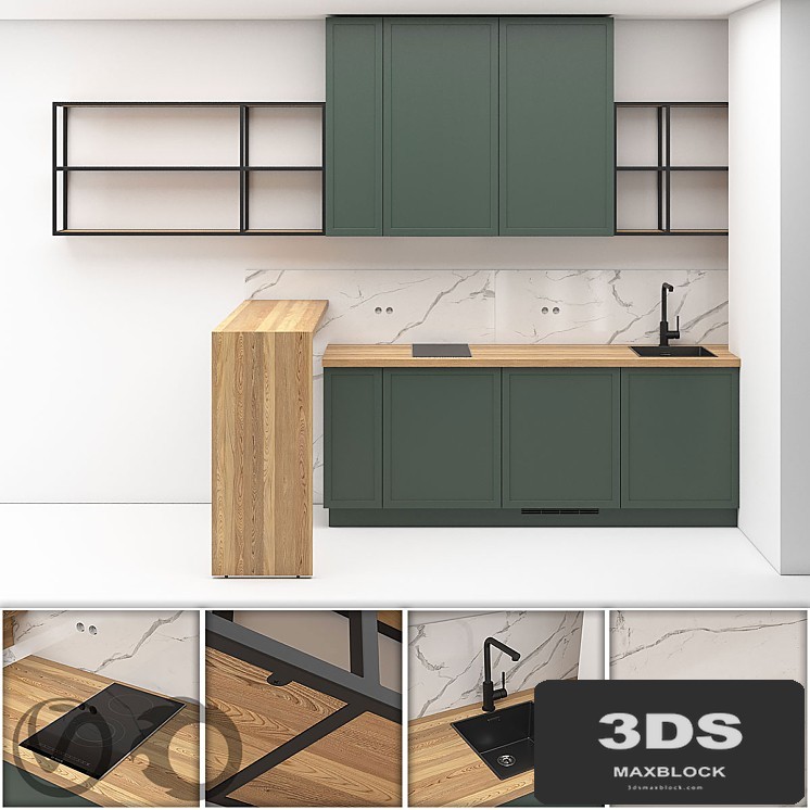 Small kitchen in studio apartment 01