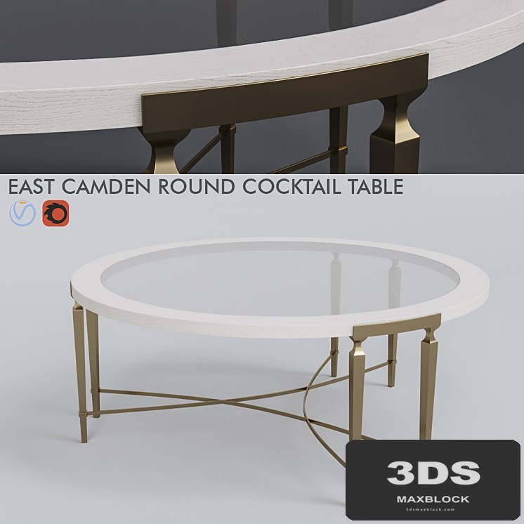 east camden round cocktail table