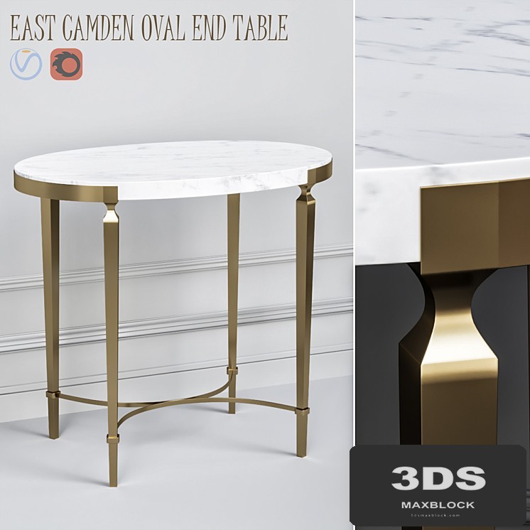 east camden,oval,end table
