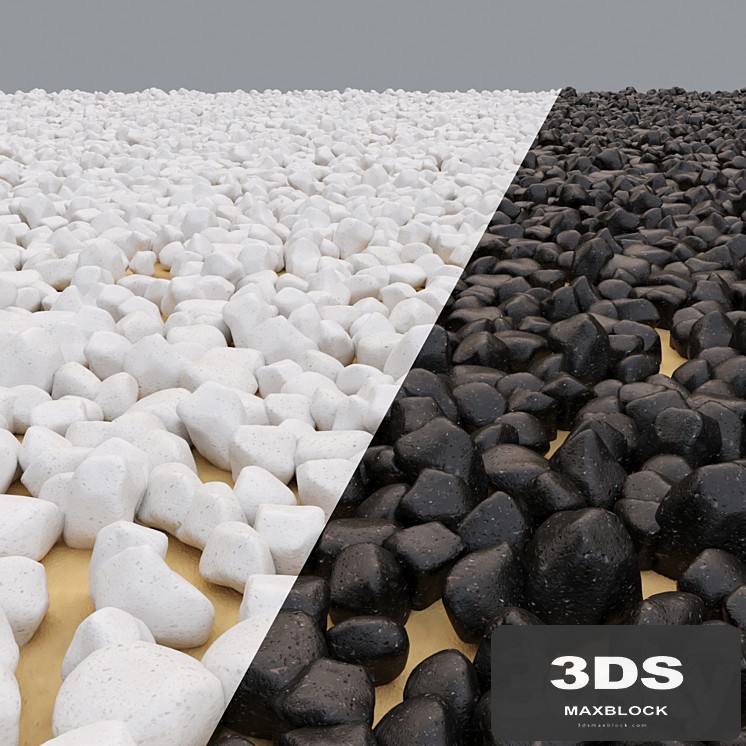 Pebble stone in the sand