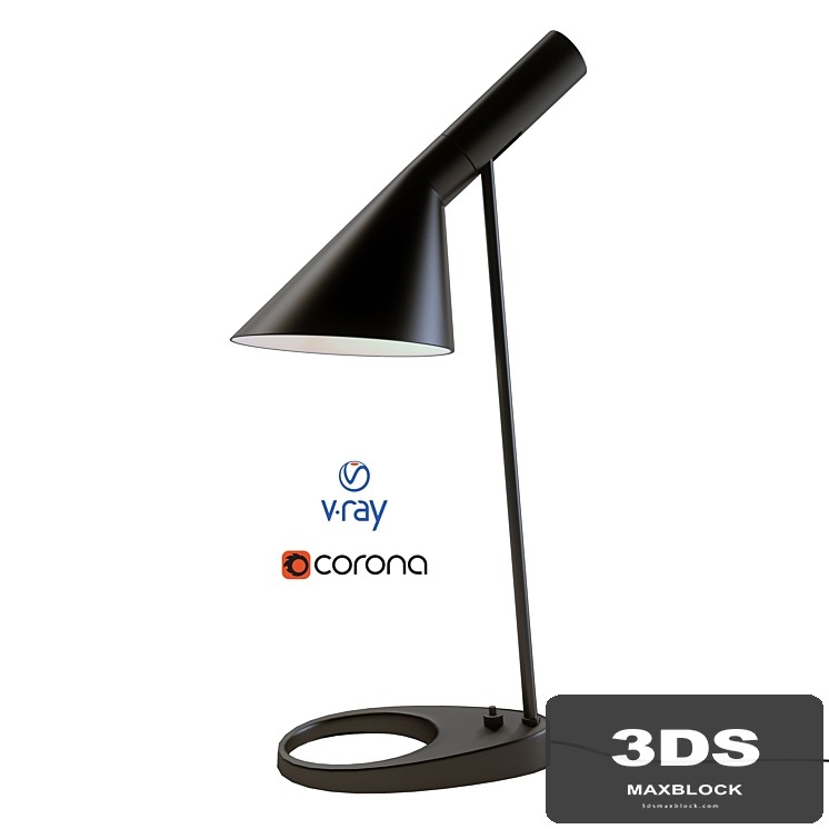 Legendary AJ table lamp by Louis Poulsen by Arne Jacobsen.