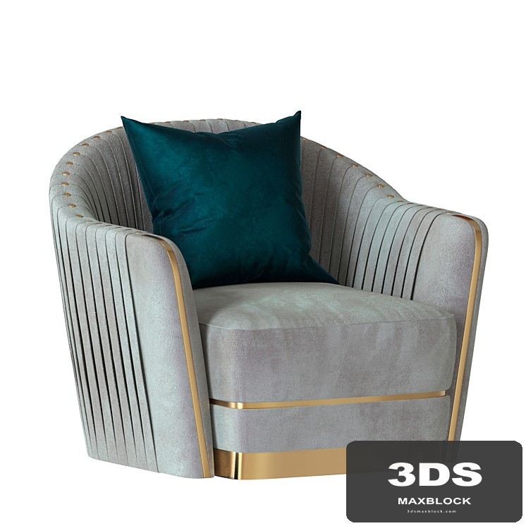 Divani Casa Ardine Gold Lounge Chair