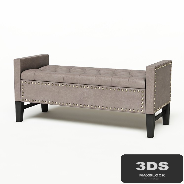 Bench with drawer beige GARDA DECOR Alice BG