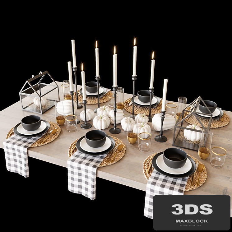 Black tableware