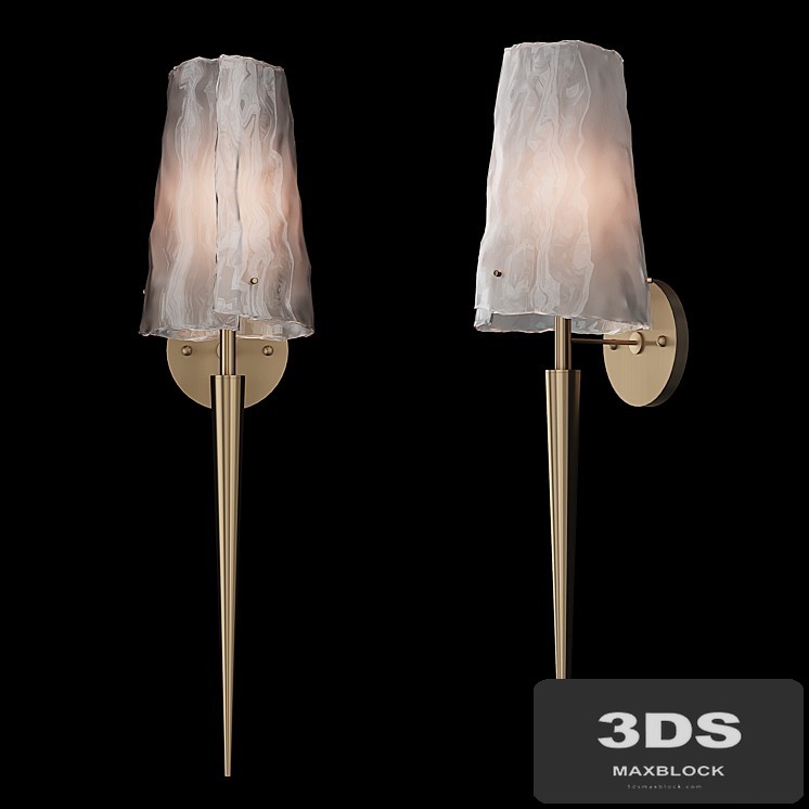 John Richard Coffee Bronze Torch Sconce