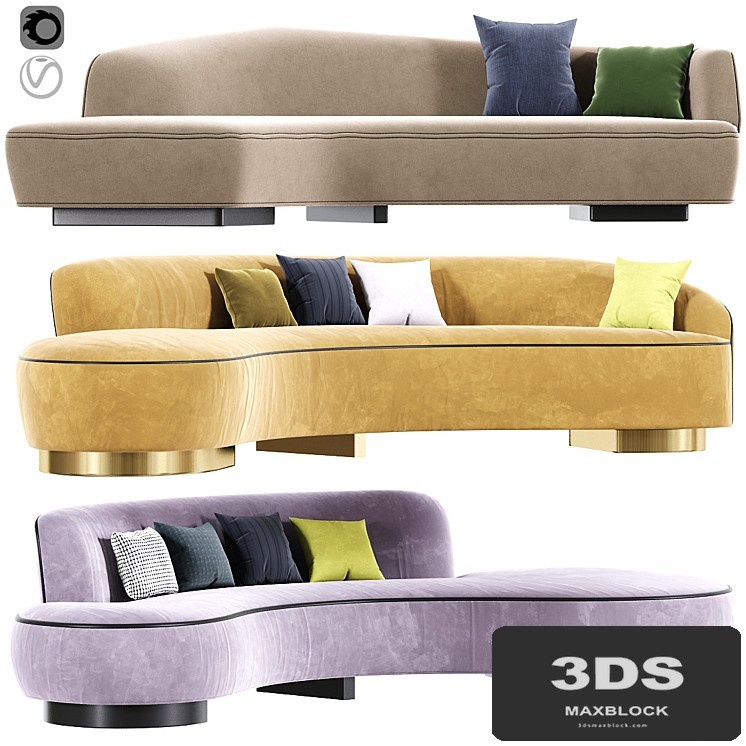 Vladimir Kagan Curve Sofa Set