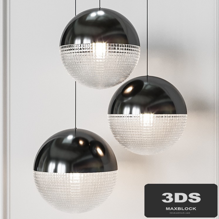 Pendant lamp Lee Broom LENS FLAIR PENDANT Matte Black