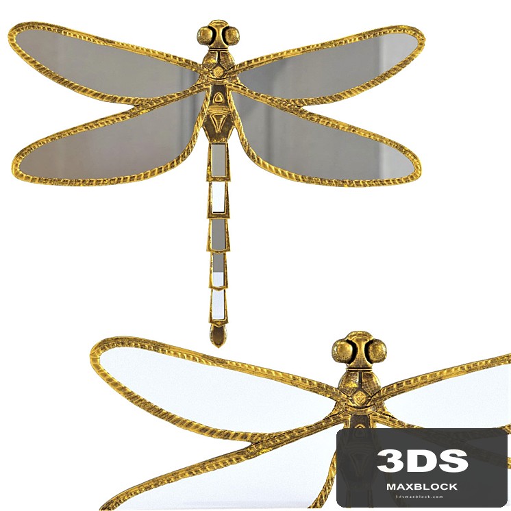 Wall Decoration Dragonfly Mirror