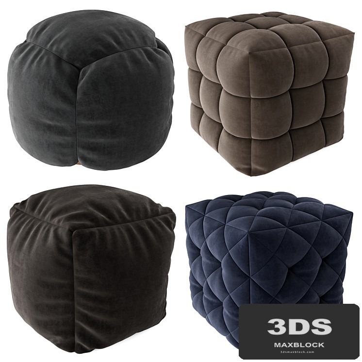 Pouf set | Set of four poufs