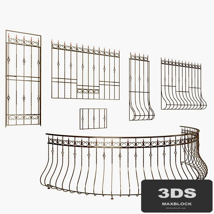 Balcony fencing and window grilles