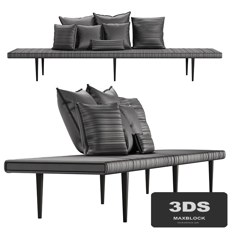 Baxter garcon bench and pillows