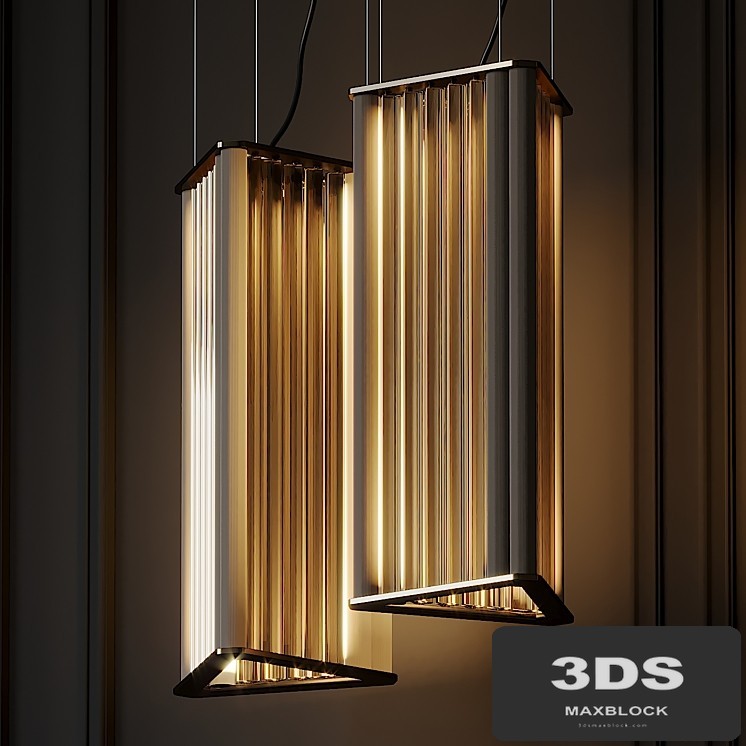 VeniceM Numa Pendant Light in Brass and Glass by Massimo Tonetto