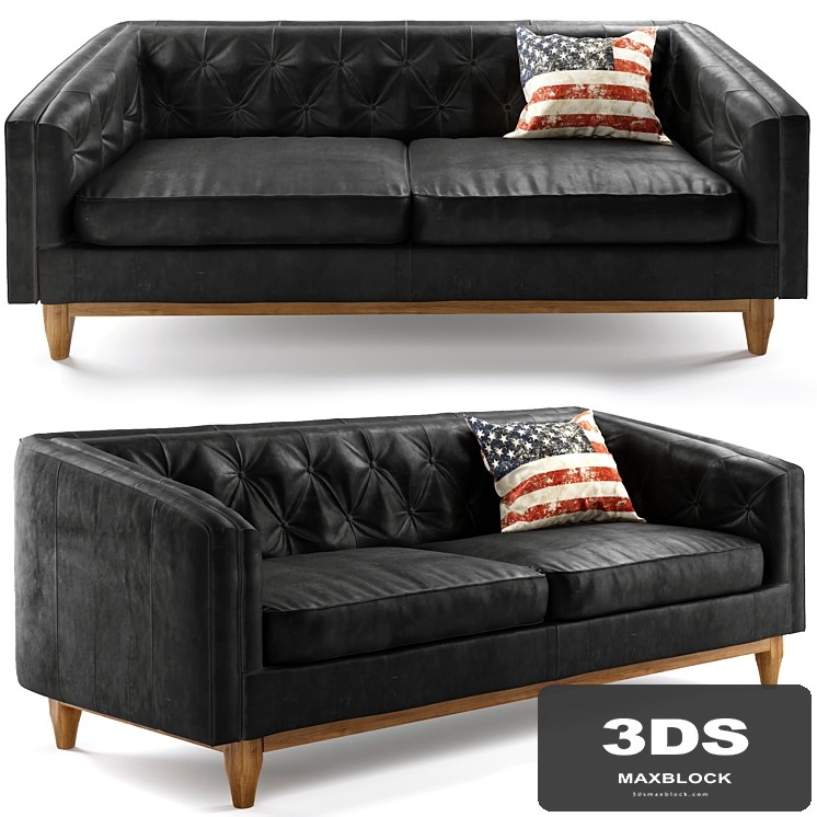 Alcott oxford black sofa