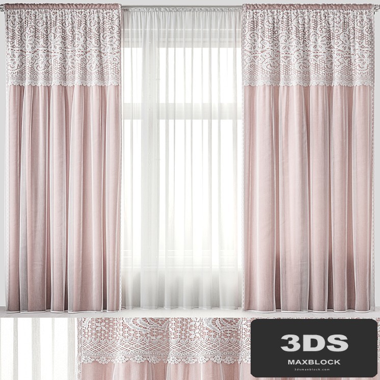 Curtains with lace