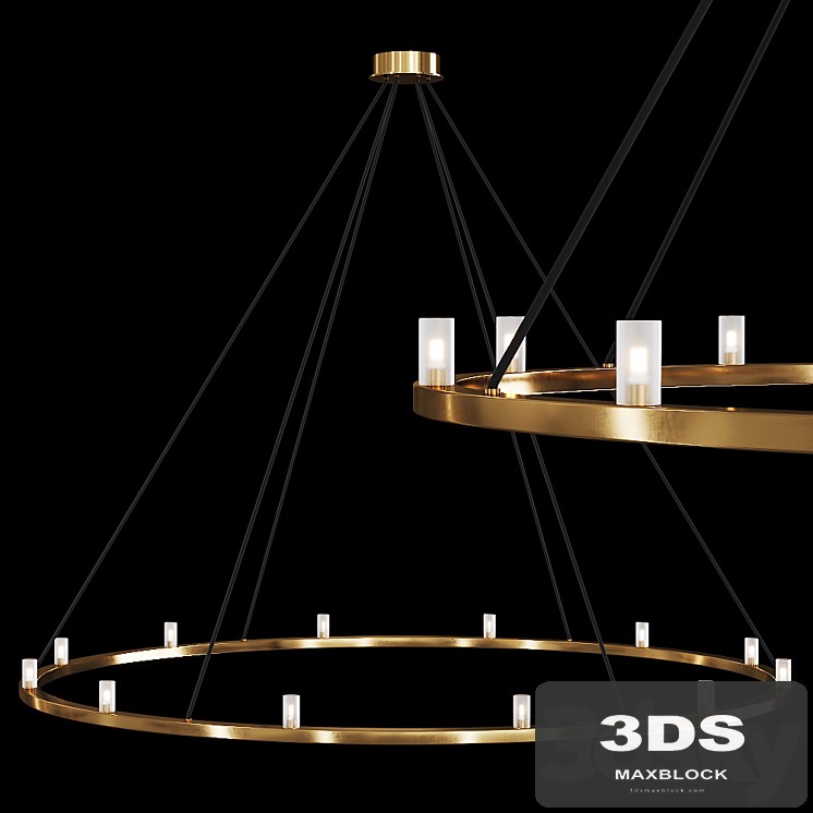 Restoration Hardware RENNES ROUND CHANDELIER 60 Brass