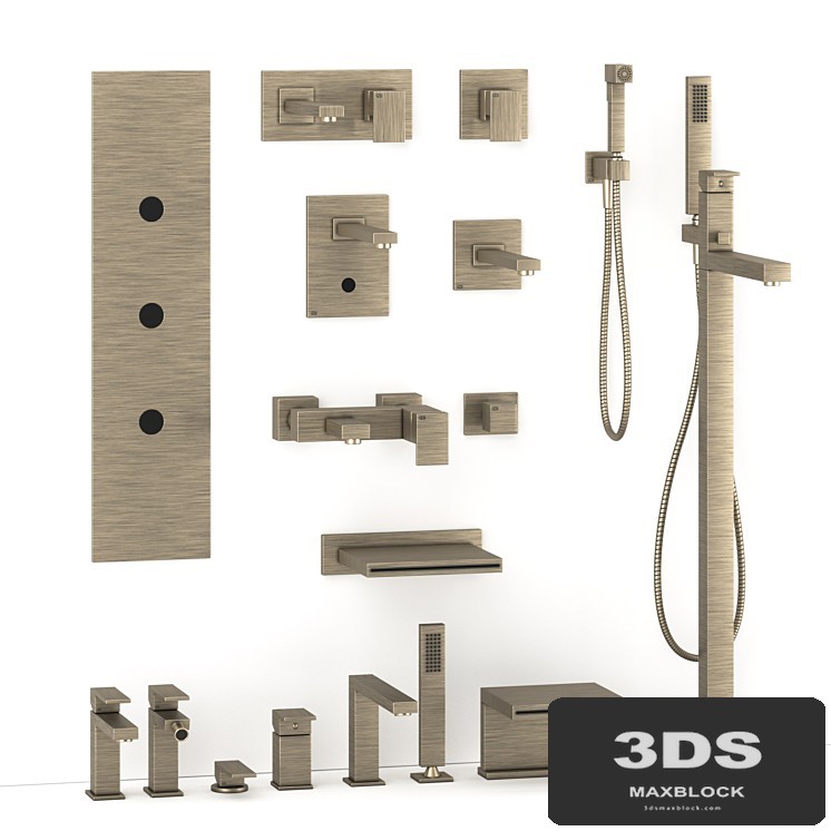 Gessi rettangolo bathroom mixer collection