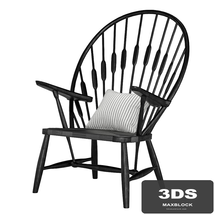 Peacock Lounge Chair PP550 Black