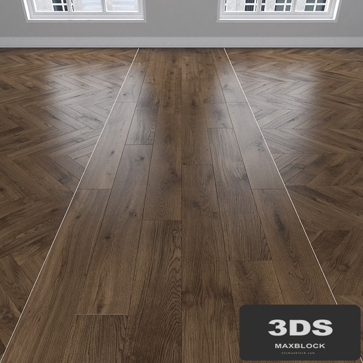 Parquet Oak, 3 types: herringbone, linear, chevron.