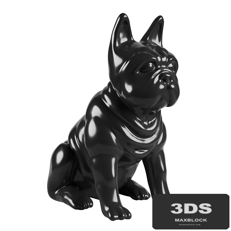 Garda Decor - Figurine "Black Bulldog" D3232