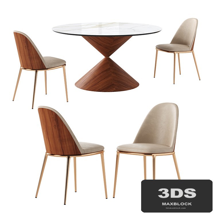 MIDJ Lea S Chair & Clessidra Table