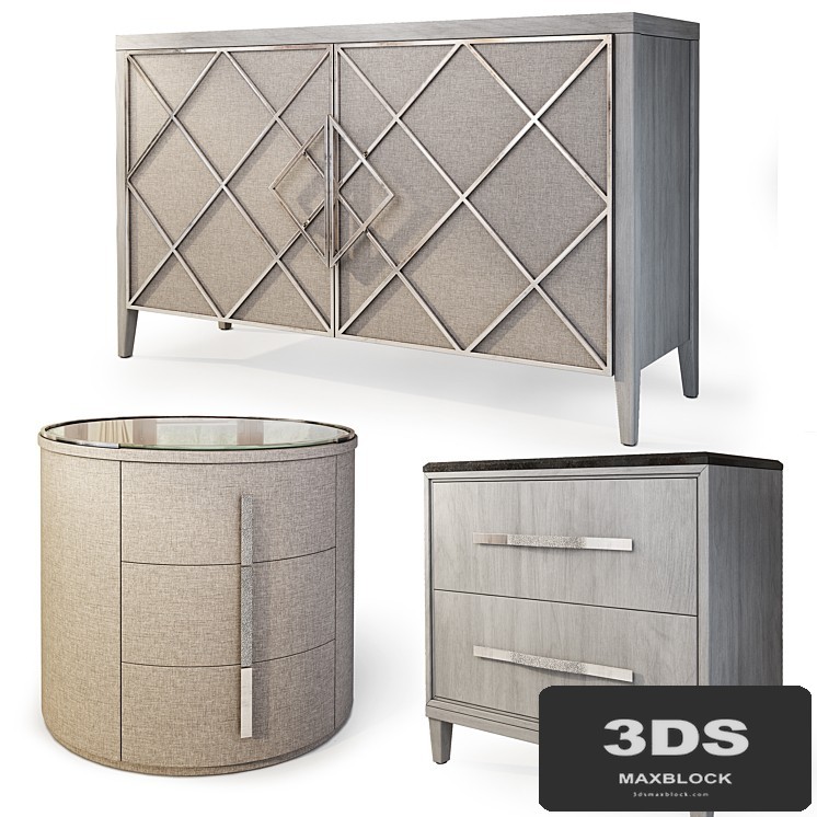 Chest and nightstand Ensemble. Sideboard, nightstand by Carson