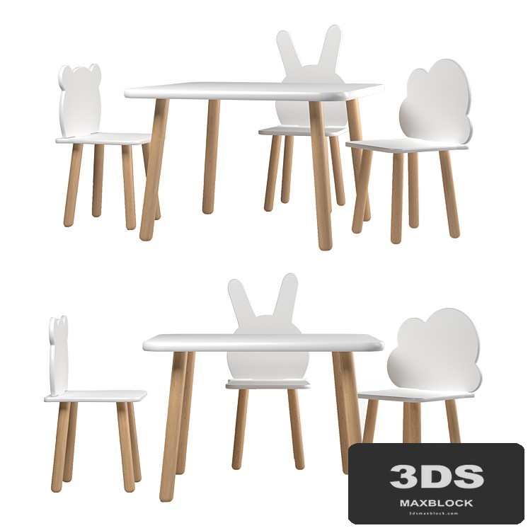 Scandinavian style table and chairs