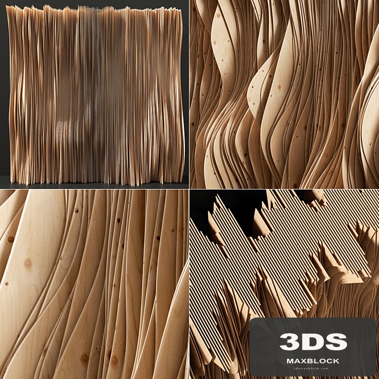 Parametric Plywood panel decor / Parametric Plywood Decor