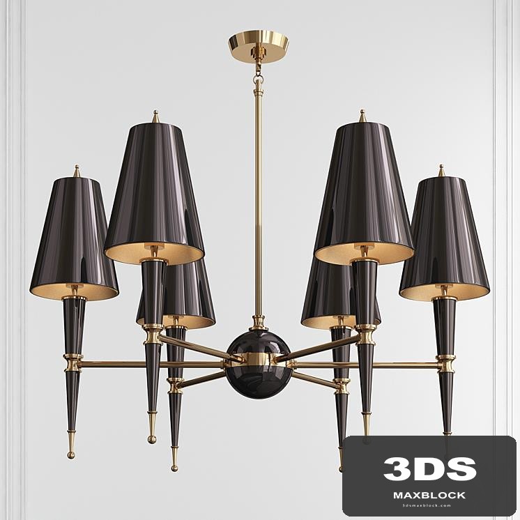 VERSAILLES CHANDELIER WITH PAINTED SHADE