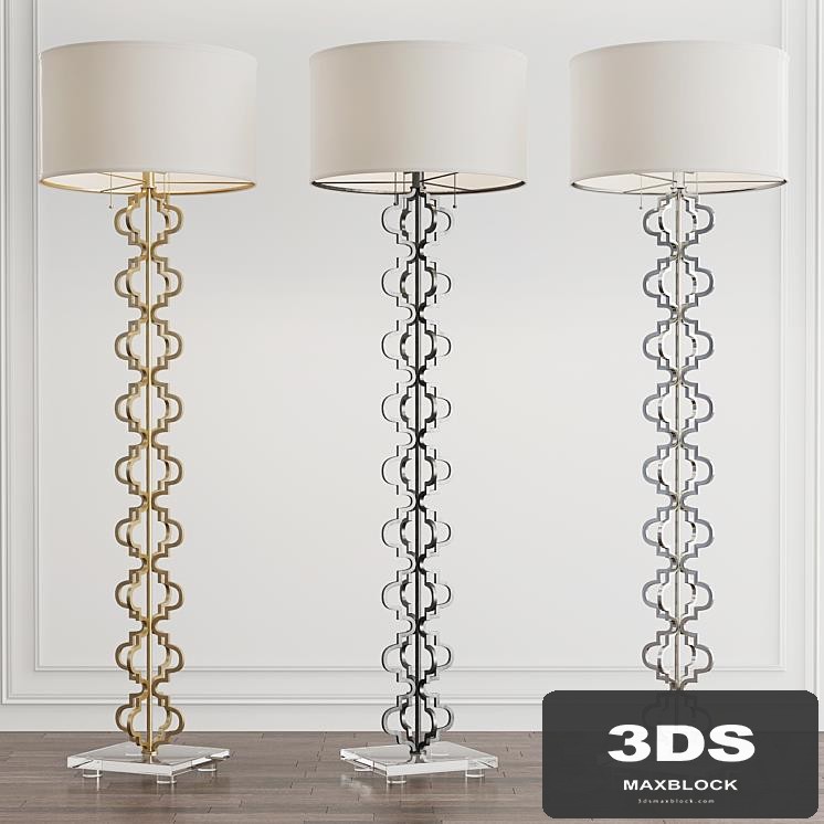 Castile Gold Leaf Floor Lamp by Dimond